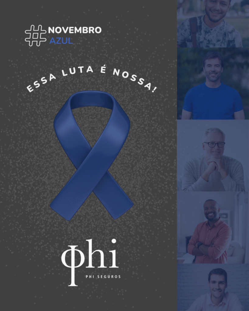 💙 Novembro Azul: 1 a cada 6 homens será diagnosticado com a doença ao longo da vida.