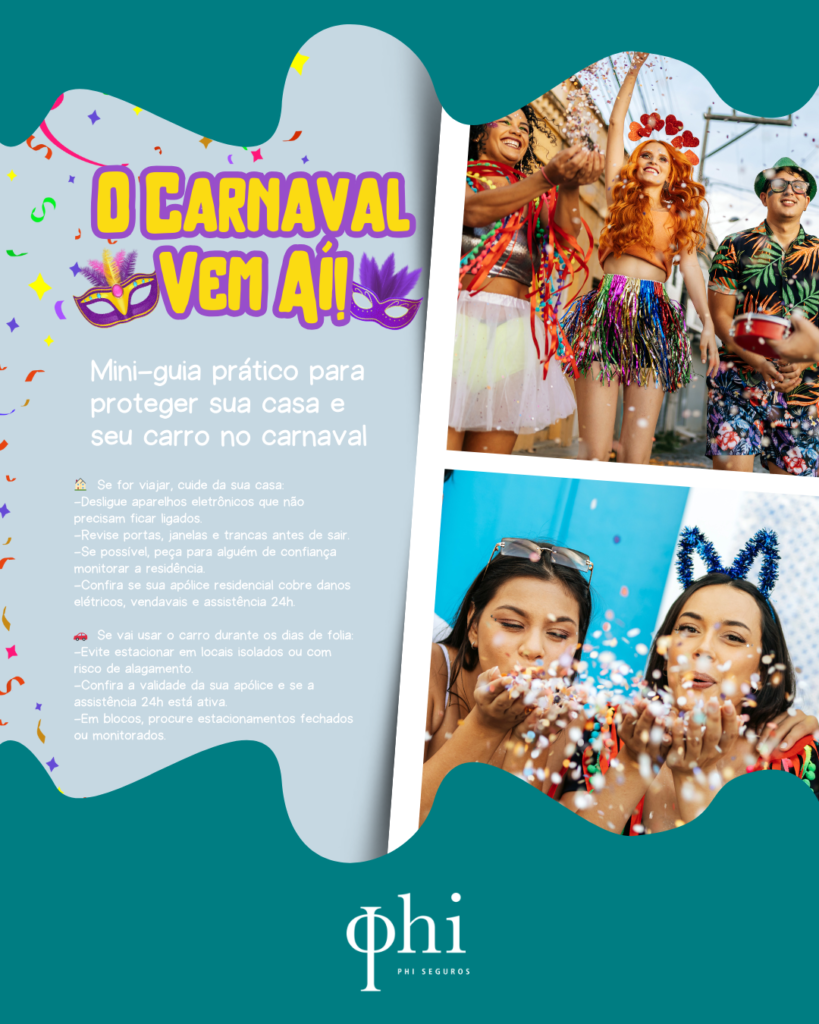 🎉 Mini-guia prático para proteger sua casa e seu carro no Carnaval